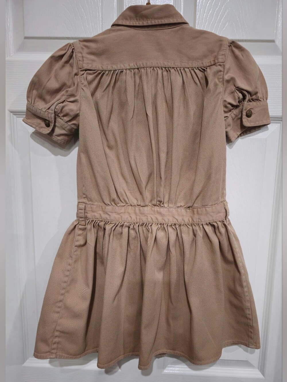 Polo by Ralph Lauren Girls' Khaki Button-Front Shirt Dress - Picture 2 of 5